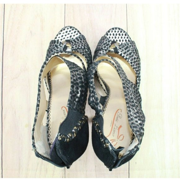 Poetic License Force Of Nature Black Leather High Heel Sandals Size 10 M - Picture 7 of 10